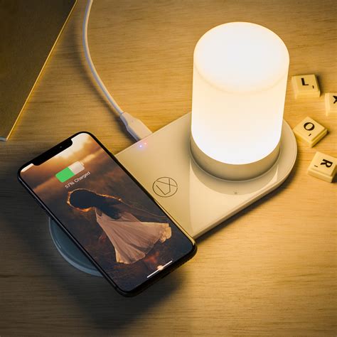 Bedside LED Lamp With Wireless Charger - LXORY