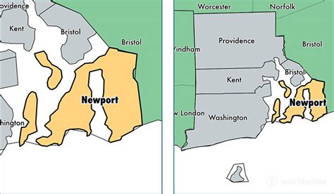 Newport County, Rhode Island / Map of Newport County, RI / Where is Newport County?