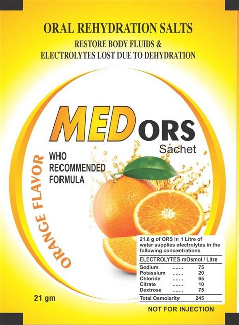 ORS Powder, Packaging Size: 21 g at ₹ 8 in Navi Mumbai | ID: 21812892430