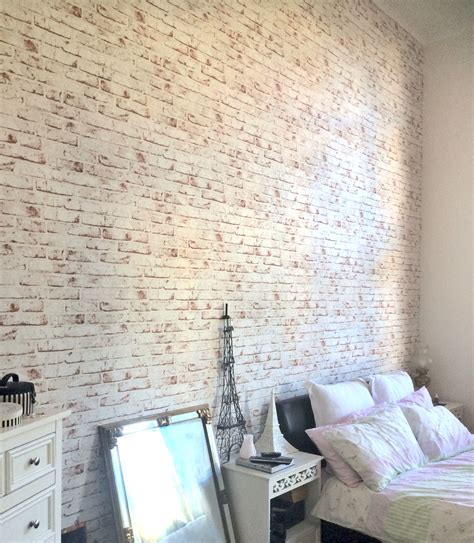 Image result for whitewashed brick bedroom | Removable brick wallpaper, White wash brick, Brick ...