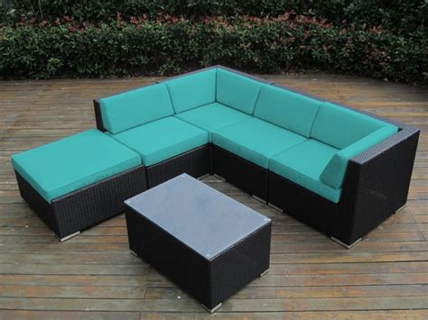 Ohana Collection 6pc Sunbrella Outdoor Sectional Sofa Set