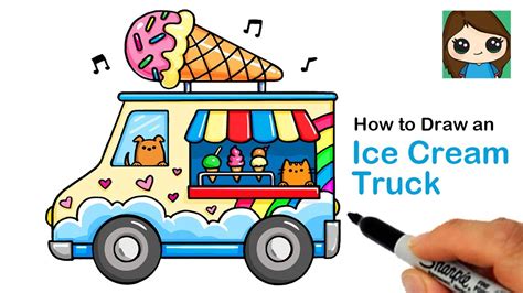 How to Draw an Ice Cream Truck Summer Art Series #10