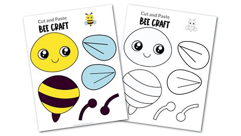 Free Printable Bumble Bee Craft Template | Bee crafts, Bumble bee craft ...