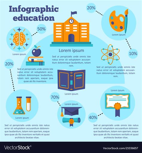 Colorful infographic education Royalty Free Vector Image