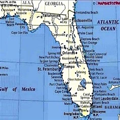 Map Of Florida Gulf Coast | Mary W Tinsley