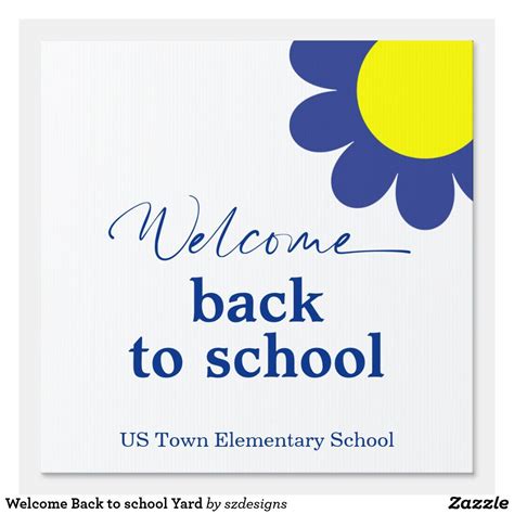 Welcome Back to school Yard Sign | Zazzle | Welcome back to school, School yard signs, School yard