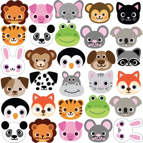 30 Animal Emoji plus 36 Emoji Fabric Wall Decals