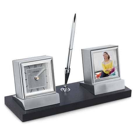 Citizen Executive Suite Desk Clock with Frame & Pen – Indigo Summit