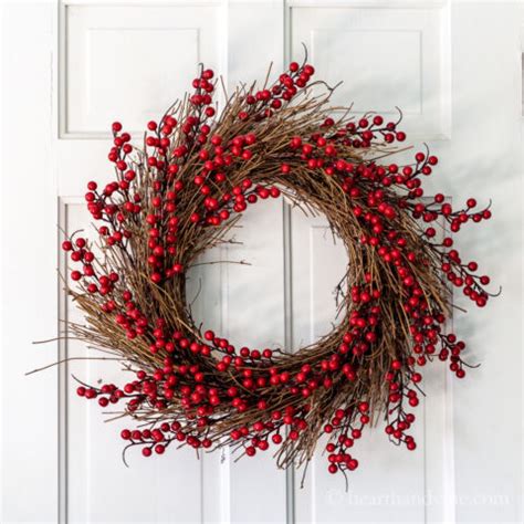 DIY Red Berry Wreath You Can Make In Minutes | Hearth and Vine