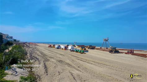 Beach nourishment 2017 - Duck, NC - YouTube