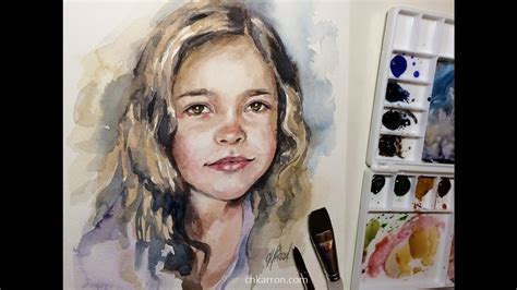 Quick Watercolor Portrait Painting Demo by Ch.Karron - YouTube