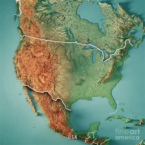 Topical Map Of Usa – Topographic Map of Usa with States