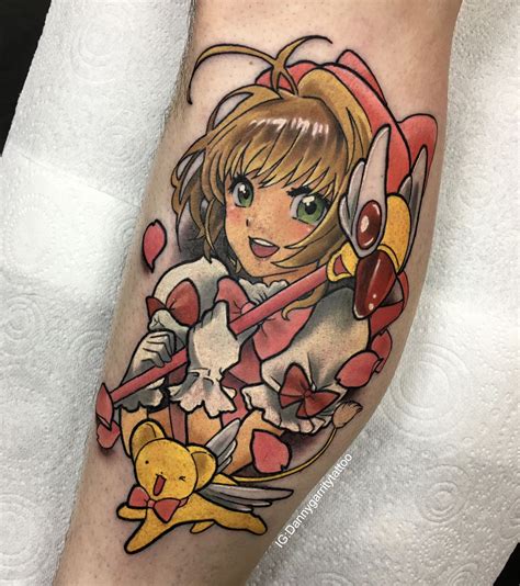 Tattoo of Sakura from Cardcaptor with Cerberus ccs Cartoon Tattoos, Anime Tattoos, Tattoo You ...