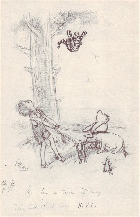 Original Art Stories: Winnie The Pooh Pencil Sketches