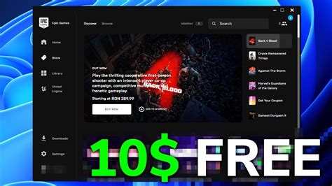 How to get 10$ FREE on EPIC GAMES - YouTube