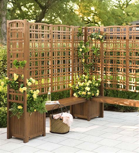 Large Outdoor Eucalyptus Privacy Trellis | Outdoor Seating | Privacy ...