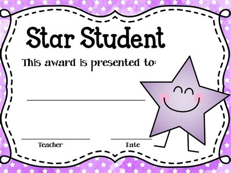 Star Student Awards ~EDITABLE~ | Star students, Student of the week, Student certificates