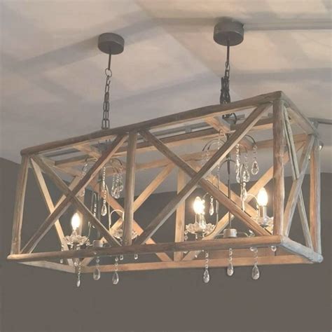 45 Collection of Rectangular Wood Chandelier