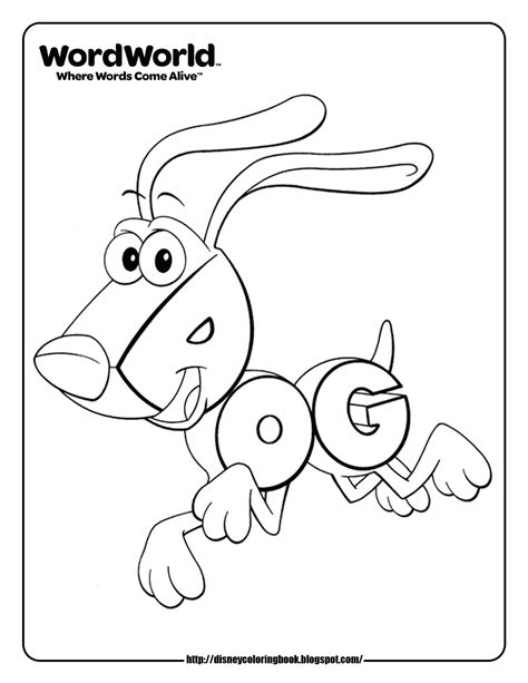 Disney Coloring Pages and Sheets for Kids: WordWorld 1: Free Disney Coloring Sheets