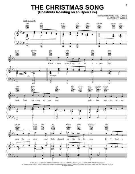 The Christmas Song (Chestnuts Roasting On An Open Fire) | Sheet Music ...