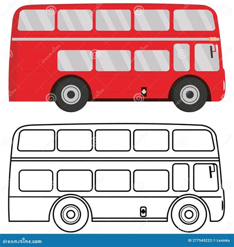 London Red Bus Vector Illustration Isolated on White Background Stock Vector - Illustration of ...