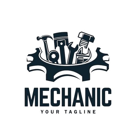 Premium Vector | Vintage mechanic logo vector illustration