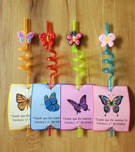 Butterfly Reusable Straw Favors Kids Party Favors Preschool - Etsy