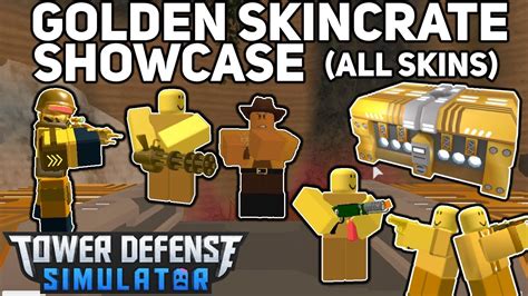 All Golden Skins In Tower Defense Simulator