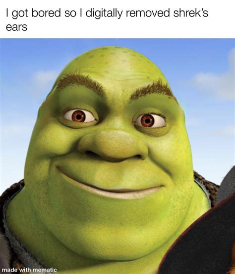 Haha Earless shrek go brr... : r/memes