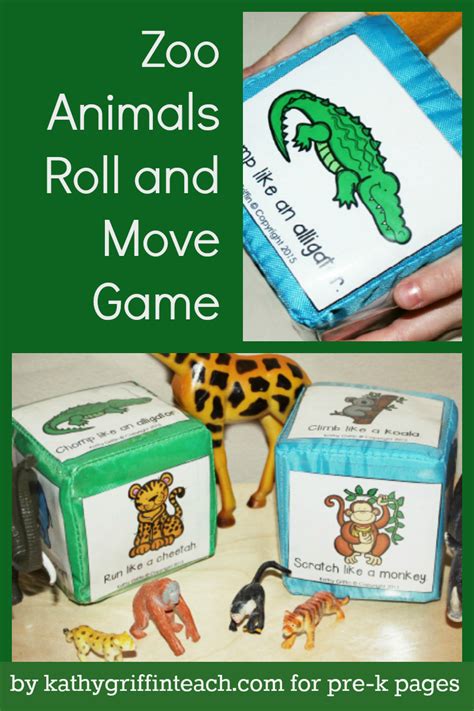 Zoo Animals Roll and Move Game