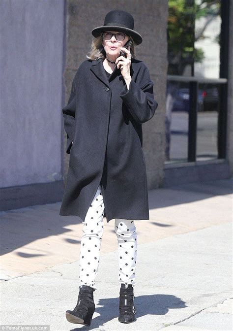 Dotty Diane Keaton dons b&w polka-dot trousers in West Hollywood | Diane keaton, Style, Fashion