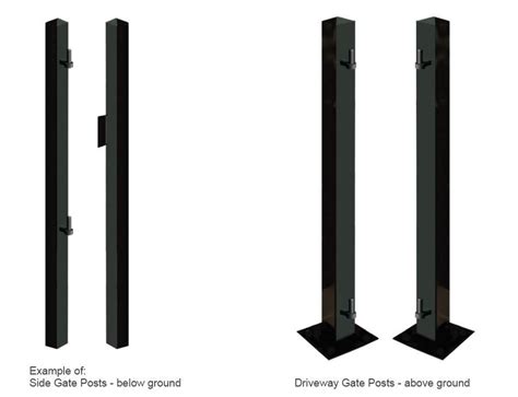 Metal Gate Posts | Above or Below Ground | Gate post, Corten, Gate