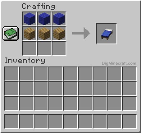 How to make a Blue Bed in Minecraft