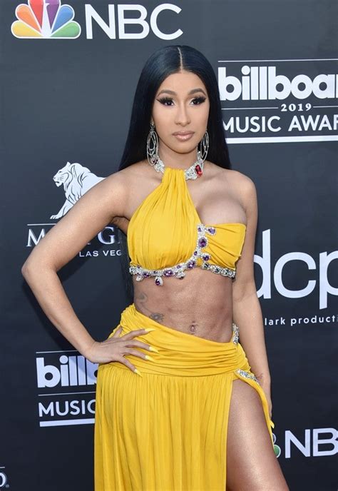 Cardi B Shows Off Her Toned Abs in Sexy Yellow Two-Piece at 2019 Billboard Music Awards ...