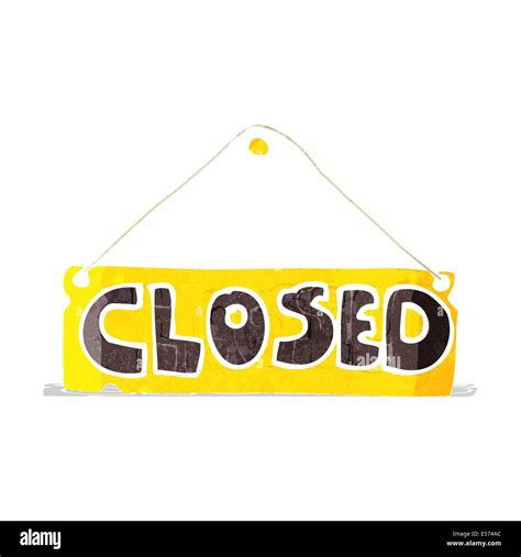 cartoon closed shop sign Stock Vector Image & Art - Alamy