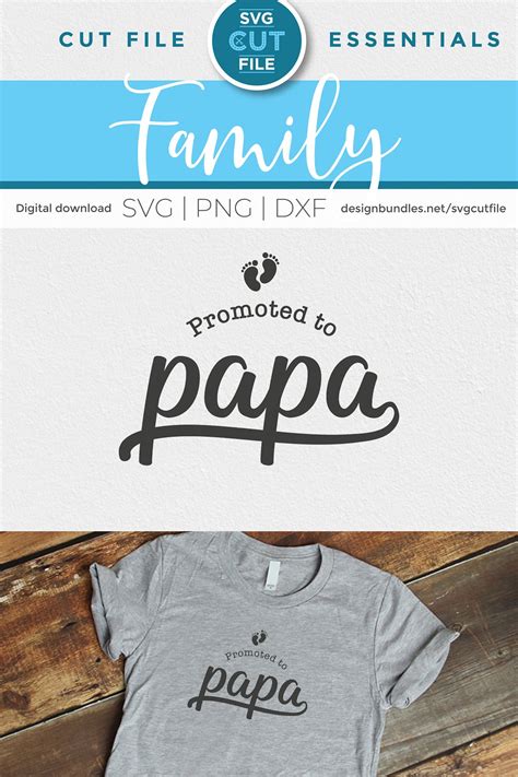 Papa svg - a Promoted to Papa svg file for crafters