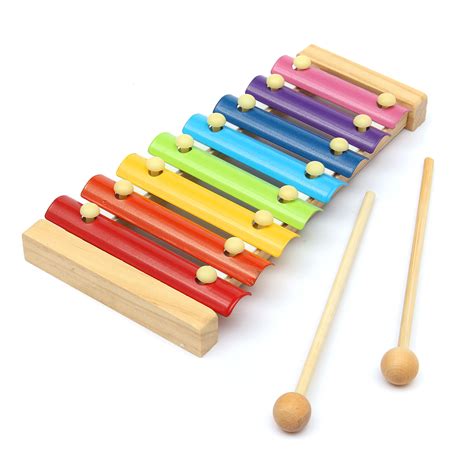 Kids Toys 8 Notes Musical Xylophone Piano Wooden Instrument For ...