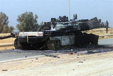 Destroyed M1A1 Abrams in Iraq by ShitAllOverHumanity on DeviantArt