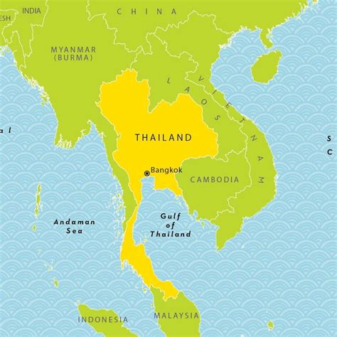 Thailand World Map Equator