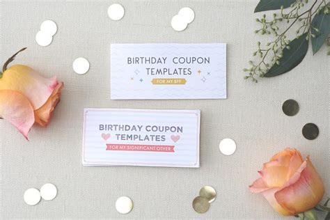 Birthday Coupon Templates Free Printable