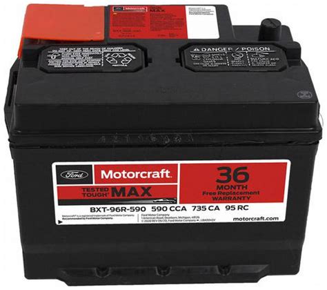 Motorcraft Battery Group Size 96R BXT96R590 | O'Reilly Auto Parts