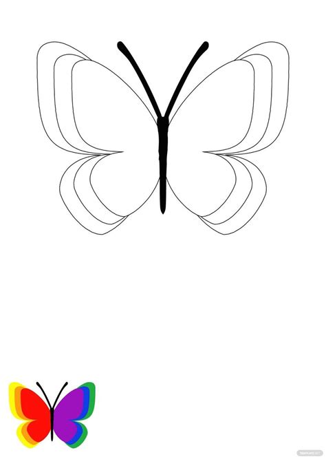 Butterfly Template For Coloring