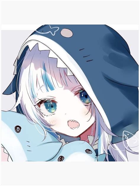 "Anime shark girl " Sticker for Sale by BlxssomUwu | Redbubble