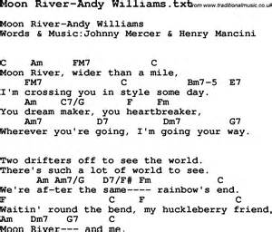 Jazz Song - Moon River-Andy Williams with Chords, Tabs and Lyrics from ...