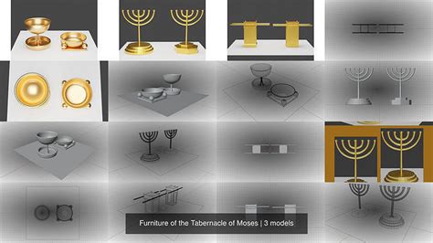 3D Model Collection Furniture of the Tabernacle of Moses VR / AR / low-poly | CGTrader