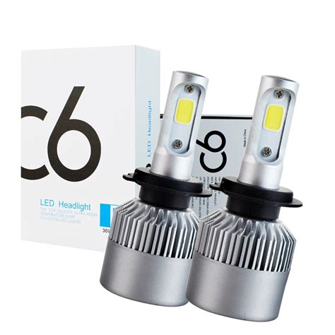 H7 C6 Led H4 Car Headlights 72w 7200lm Car Led Light Bulbs H1 H8 H9 H11 Automobiles Headlamp ...