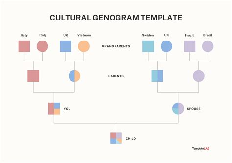 Genogram Template Symbols
