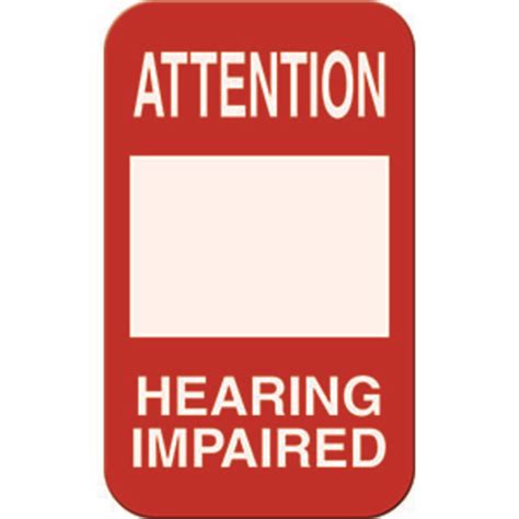 Magnetic Sign - Attention Hearing Impaired - 3" x 5"