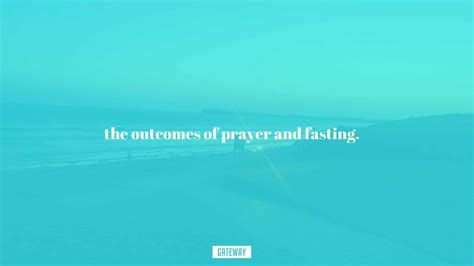 Outcomes of Prayer & Fasting by Ps. Lee Eden | Gateway Church Geelong Sermons