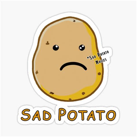 "Sad Potato" Sticker for Sale by ZeroPixelArt | Redbubble